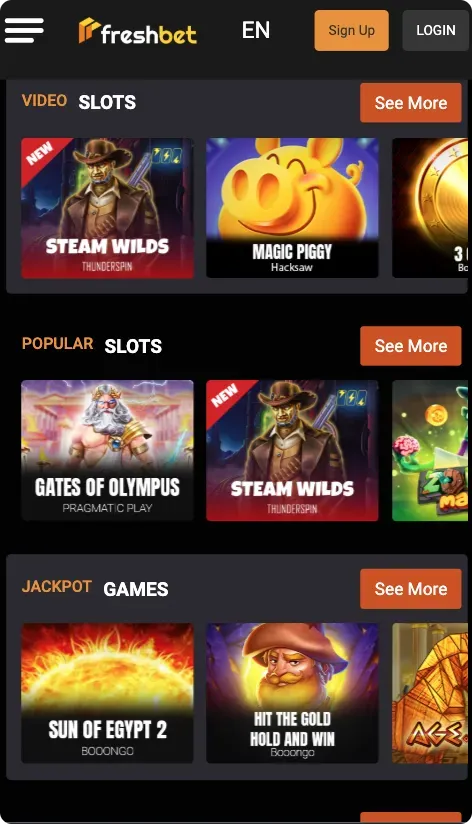 Freshbet casino Slots
